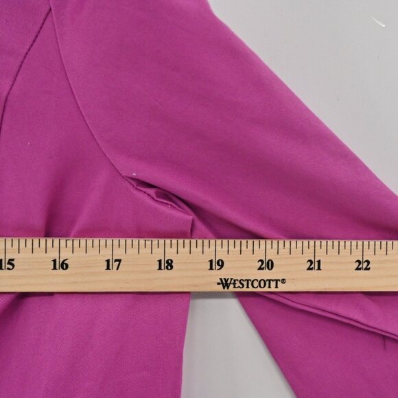 Vtg BOB MACKIE Jacket Womens Size S Pink Grommet Studded 3/4 Sleeve Full Zip 90s - Picture 12 of 14